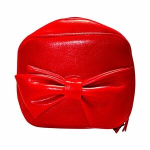 Trish McEvoy Makeup Planner Cosmetic Organizer Binder NWOT Black Red Zip Beauty